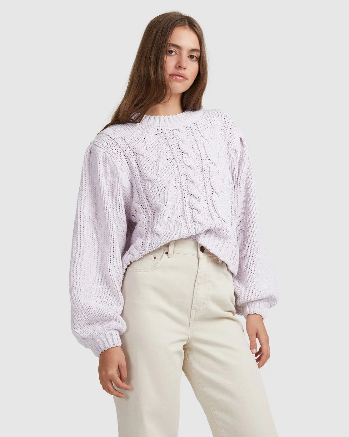 Bluesday Chenille Crew Sweater
