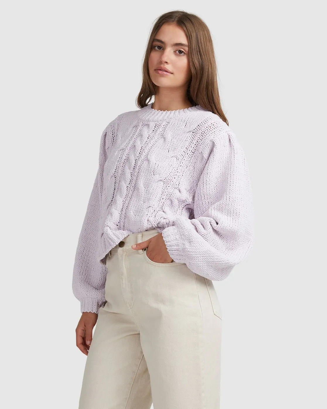 Bluesday Chenille Crew Sweater