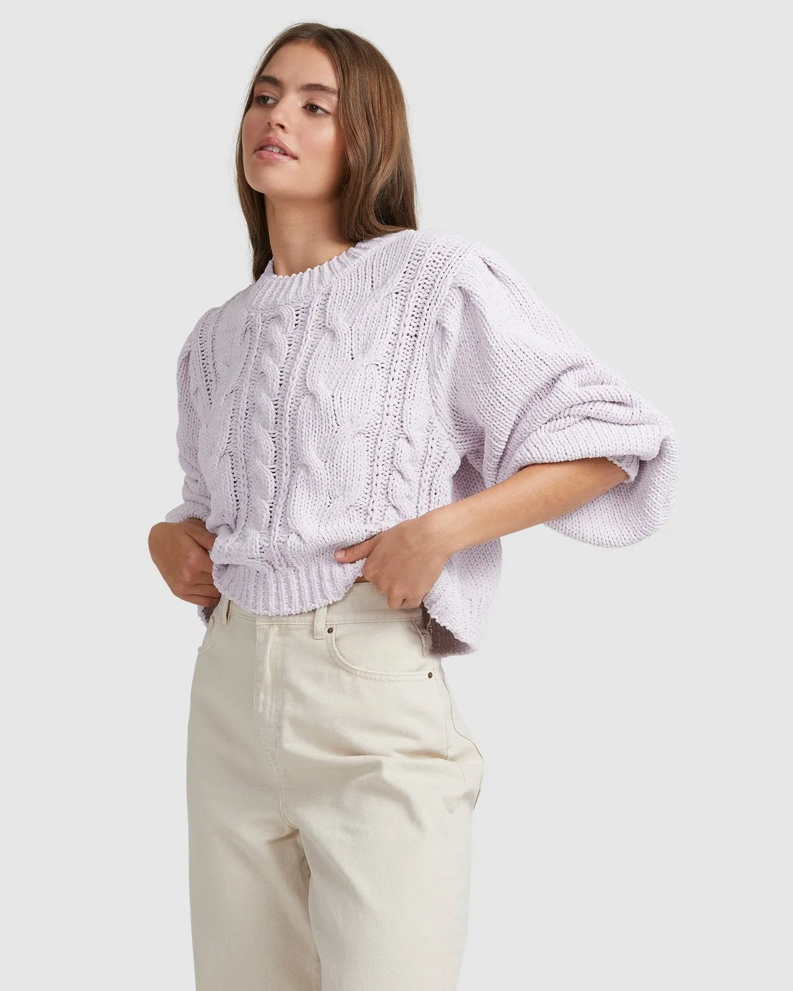Bluesday Chenille Crew Sweater