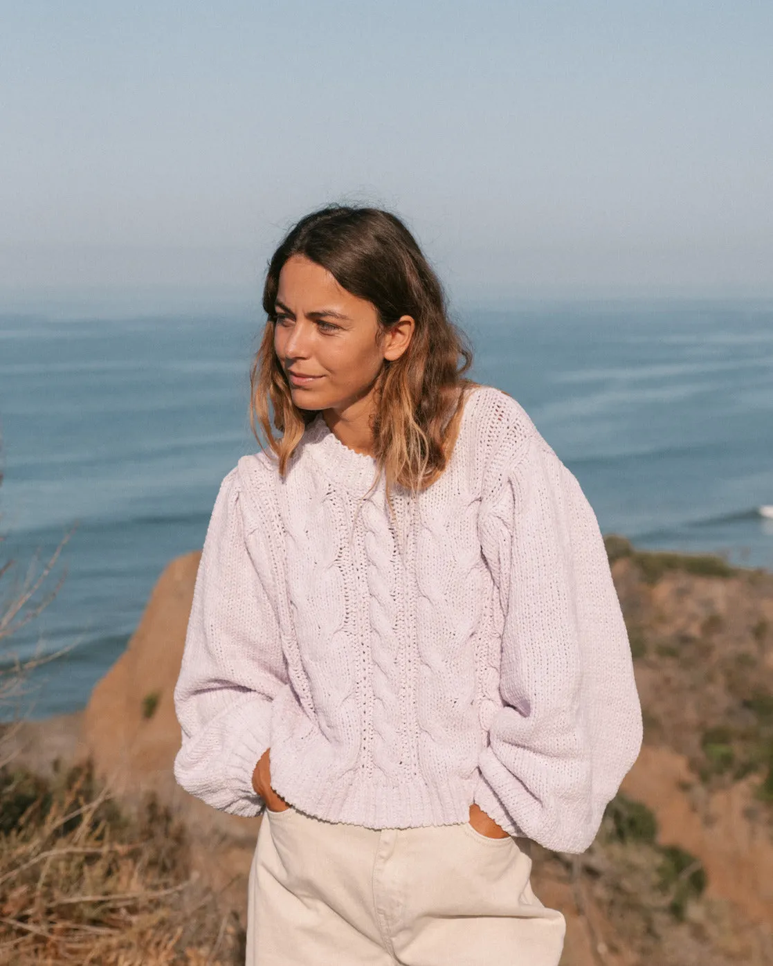 Bluesday Chenille Crew Sweater