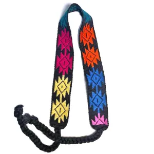 Boho Embroidered Headband | Black