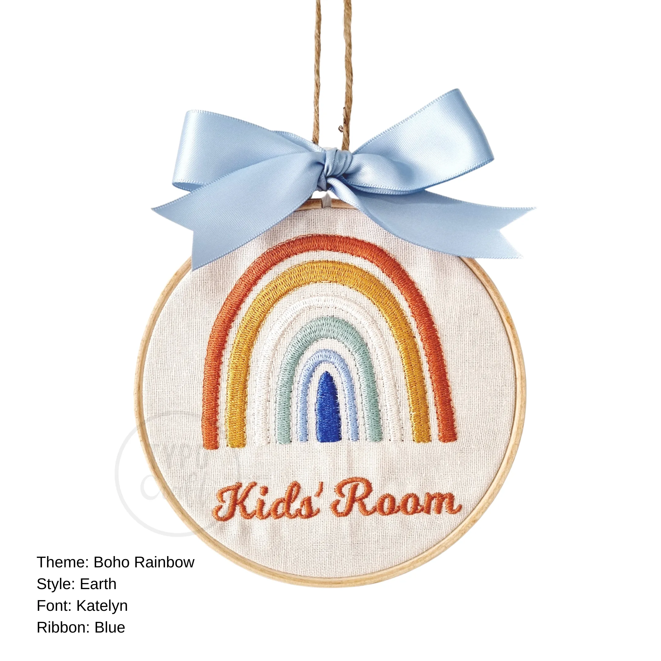 Boho Rainbow Embroidery Hoop