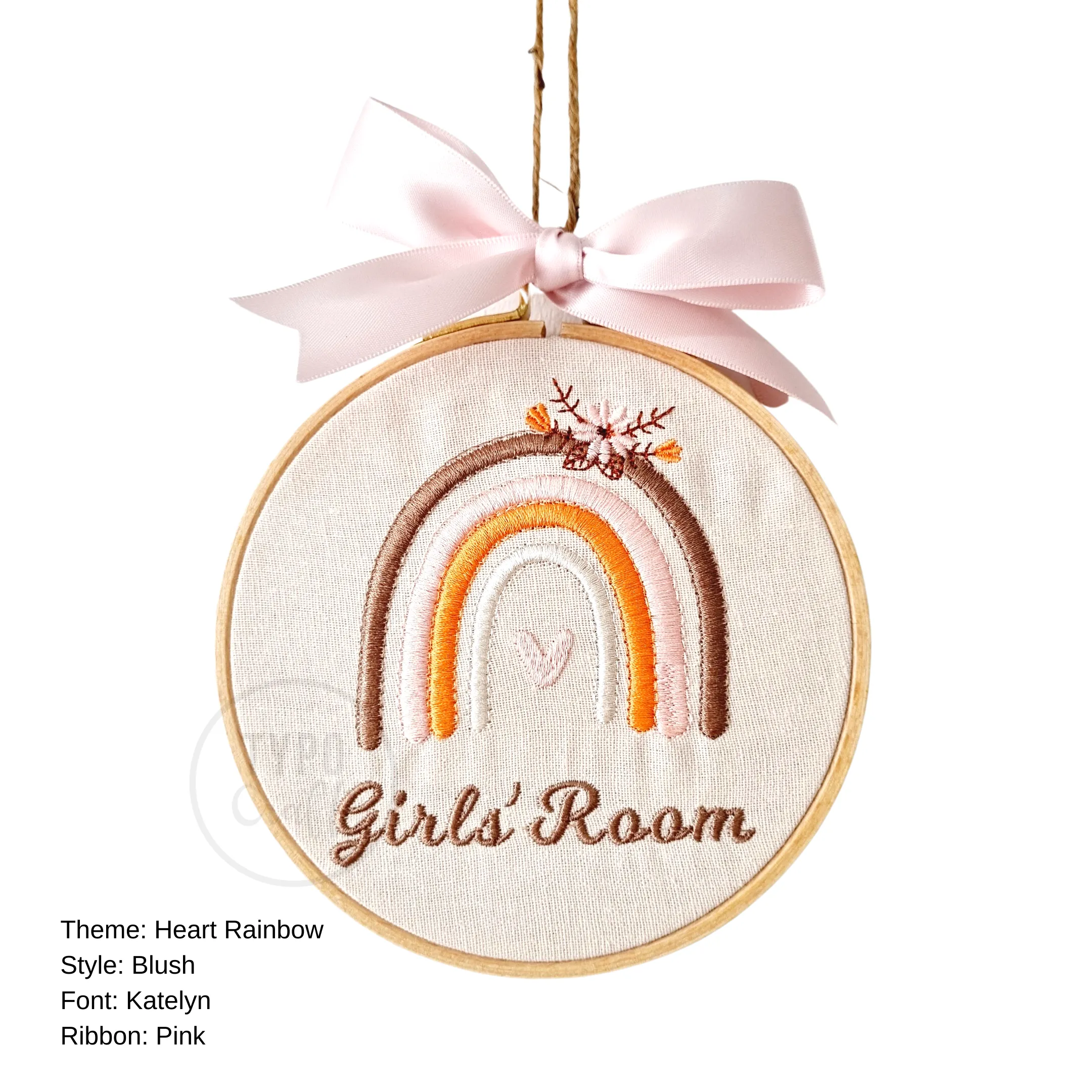 Boho Rainbow Embroidery Hoop