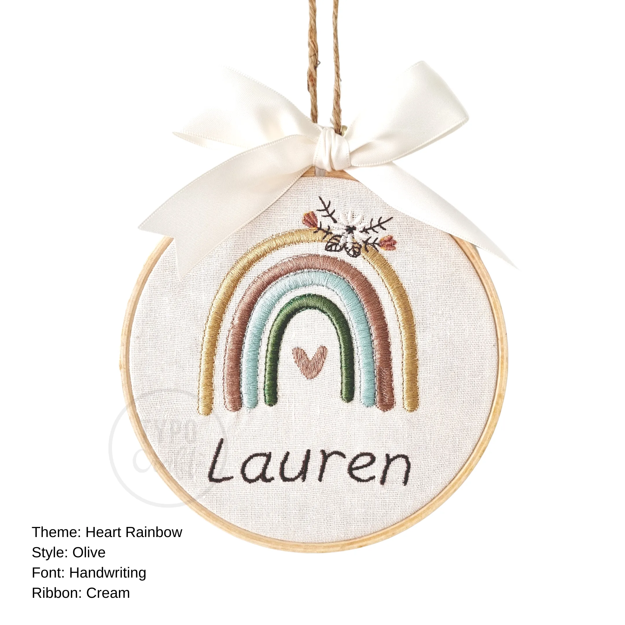 Boho Rainbow Embroidery Hoop