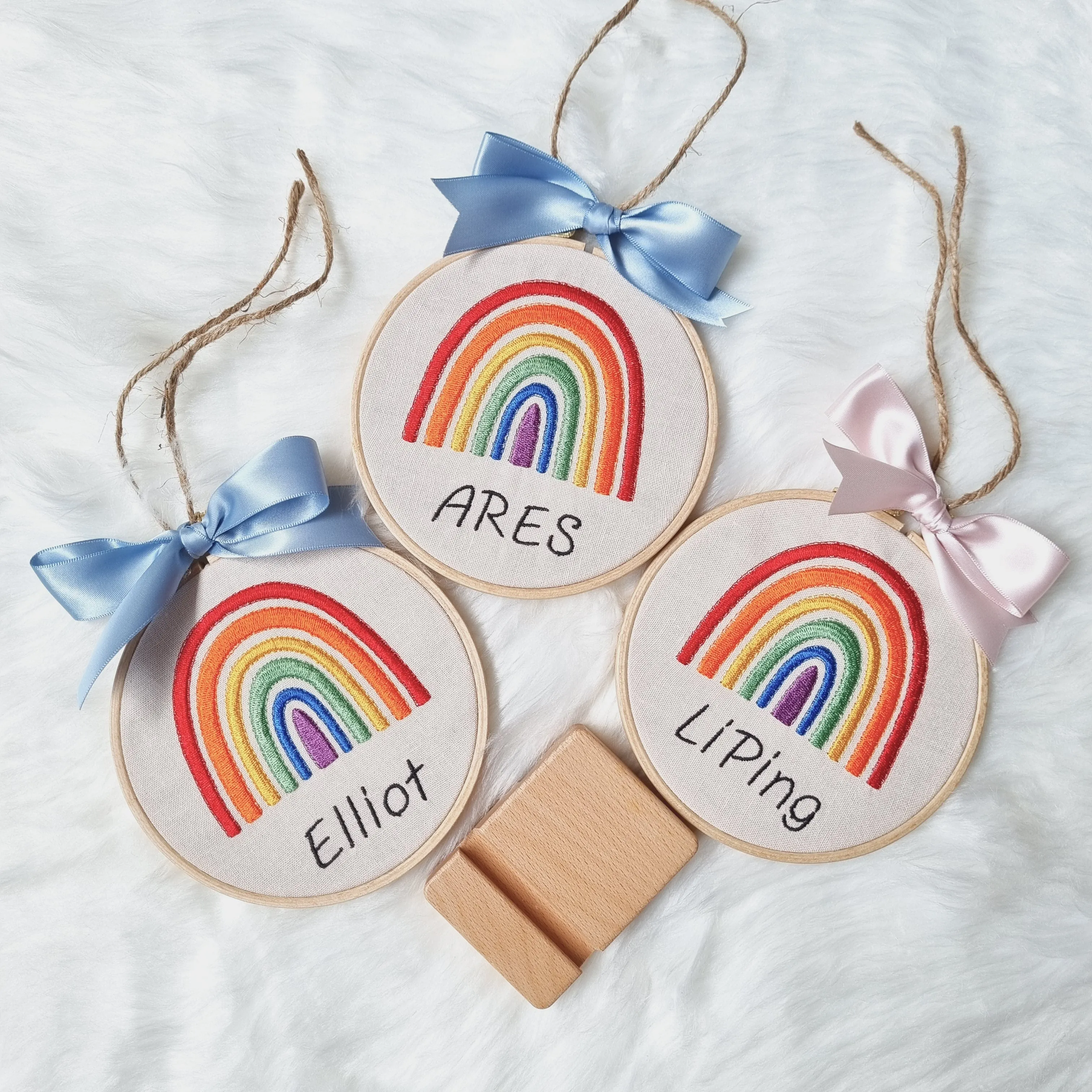 Boho Rainbow Embroidery Hoop