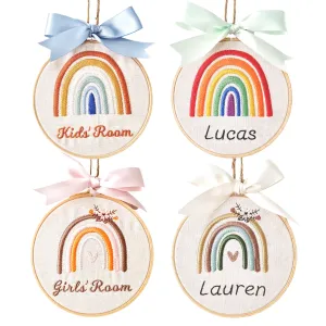 Boho Rainbow Embroidery Hoop