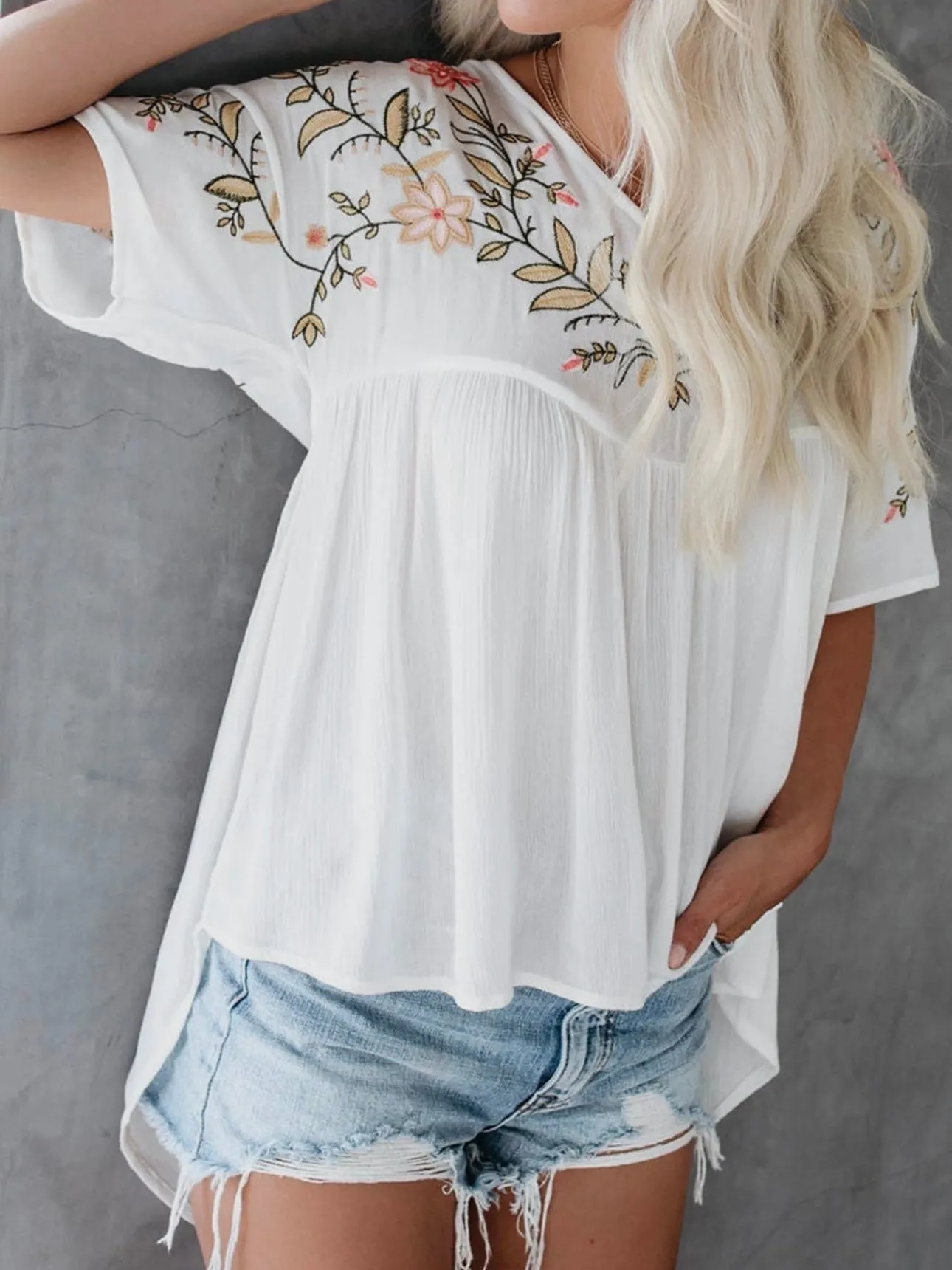 Boho Vibes Top: White
