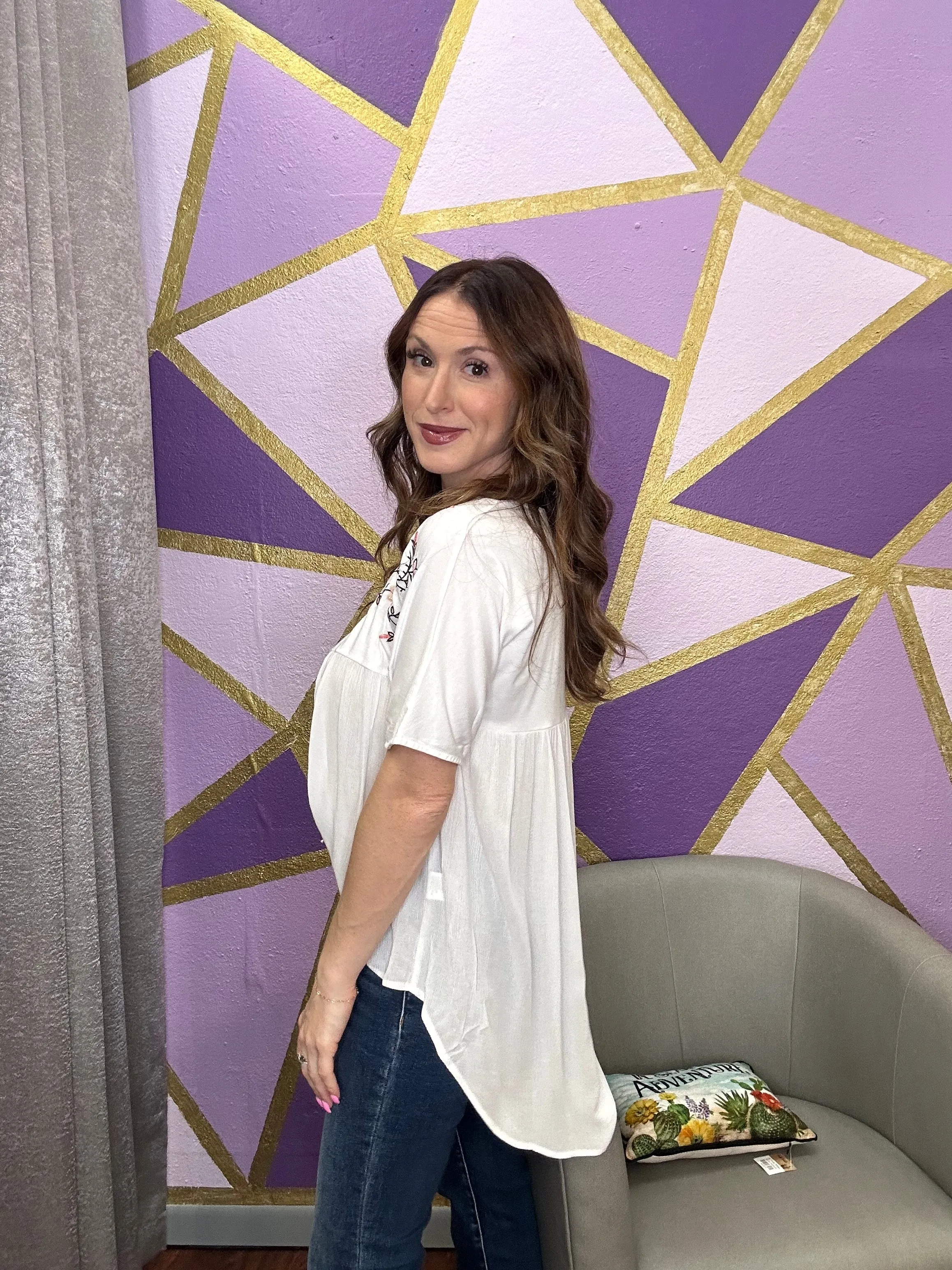 Boho Vibes Top: White