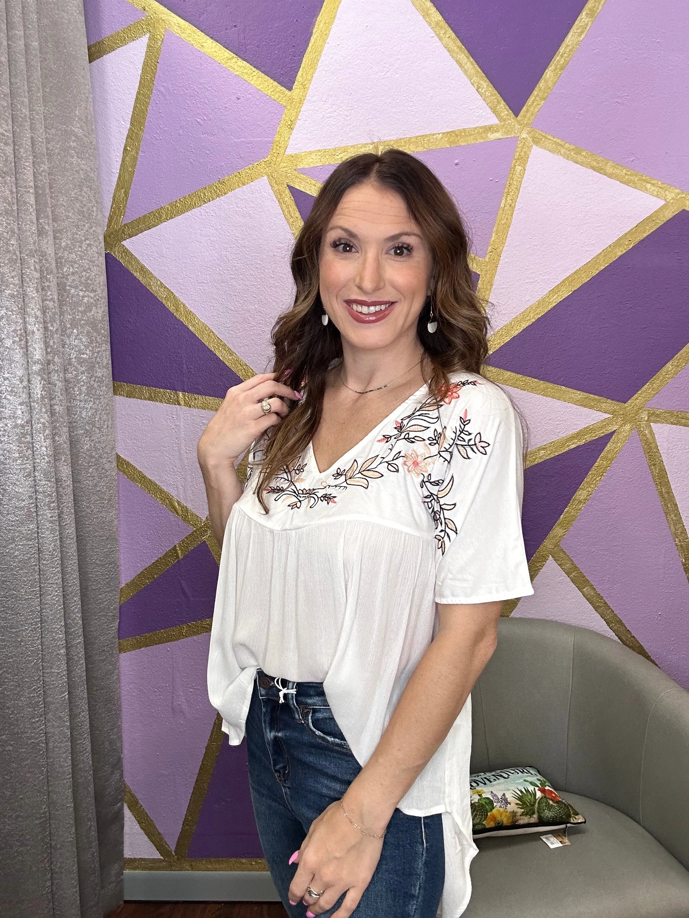 Boho Vibes Top: White