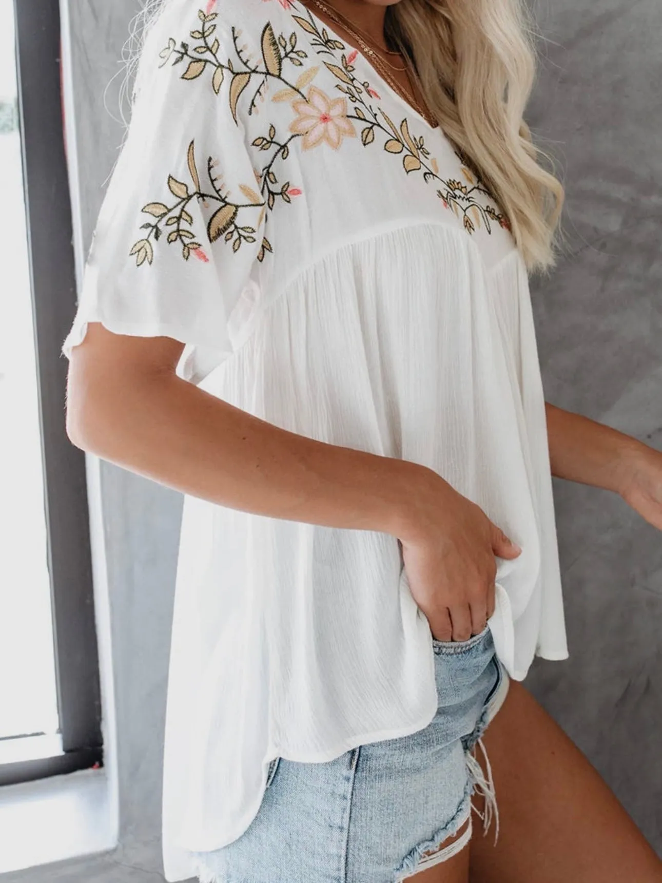 Boho Vibes Top: White