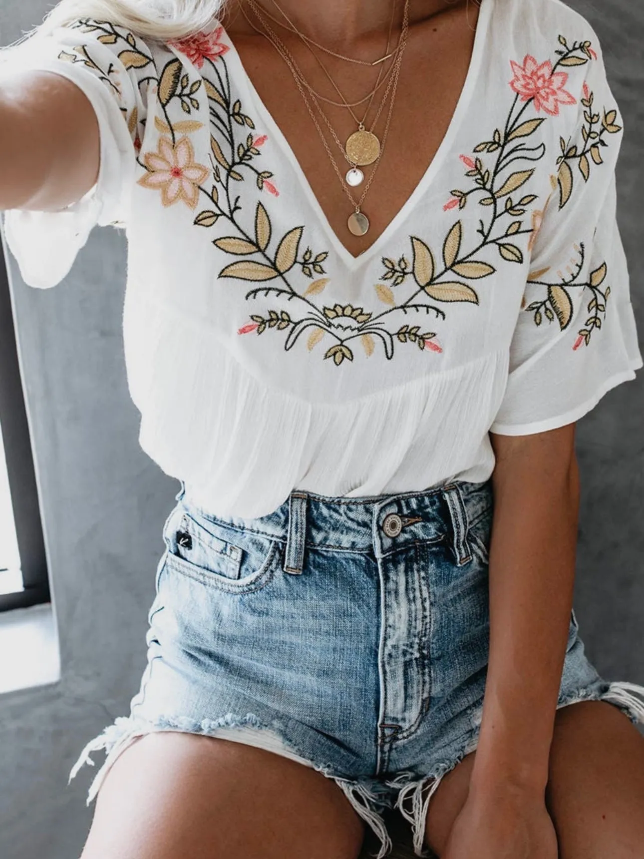 Boho Vibes Top: White