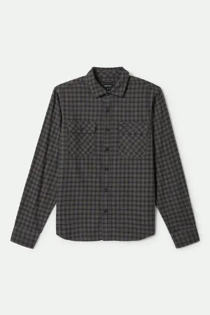 Bowery Lightweight Ultra Soft L/S Flannel - Charcoal/Ray Flower/Black