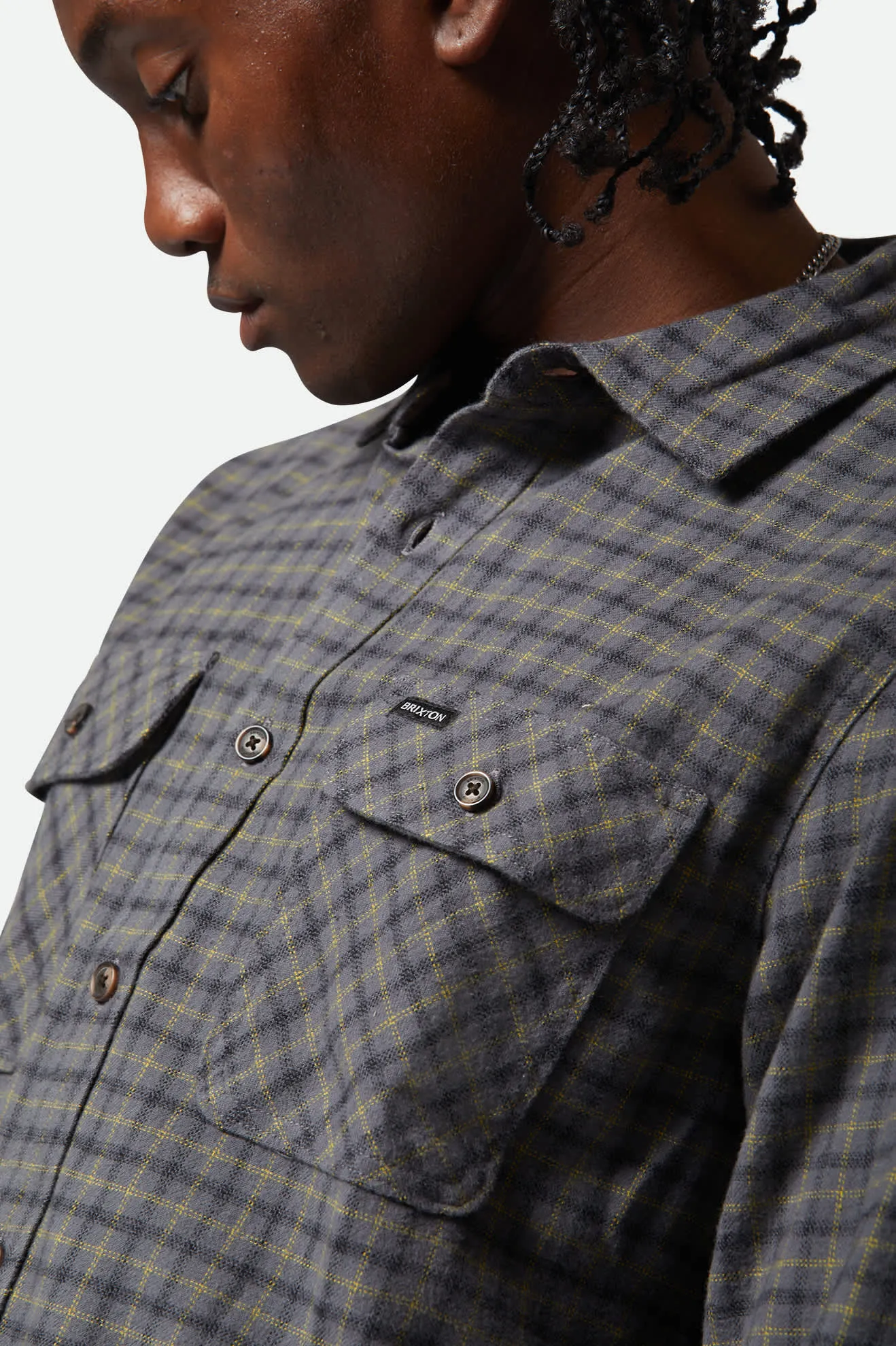 Bowery Lightweight Ultra Soft L/S Flannel - Charcoal/Ray Flower/Black