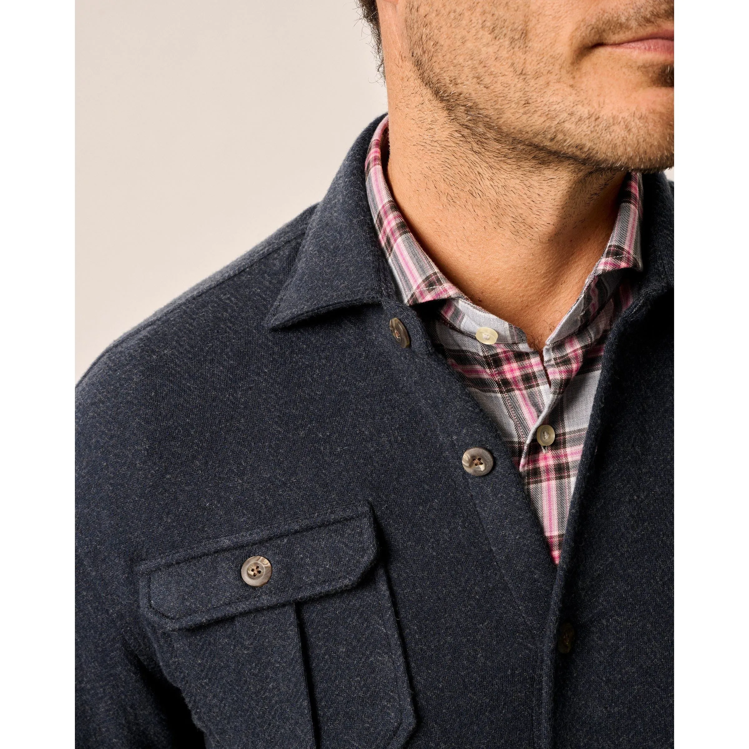 BRIGGS BERRINGBONE OVERSHIRT
