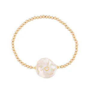 Button Pearl Bracelet