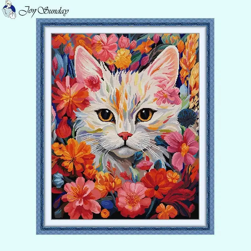 Cat in Flower Cat Cross Stitch Patterns