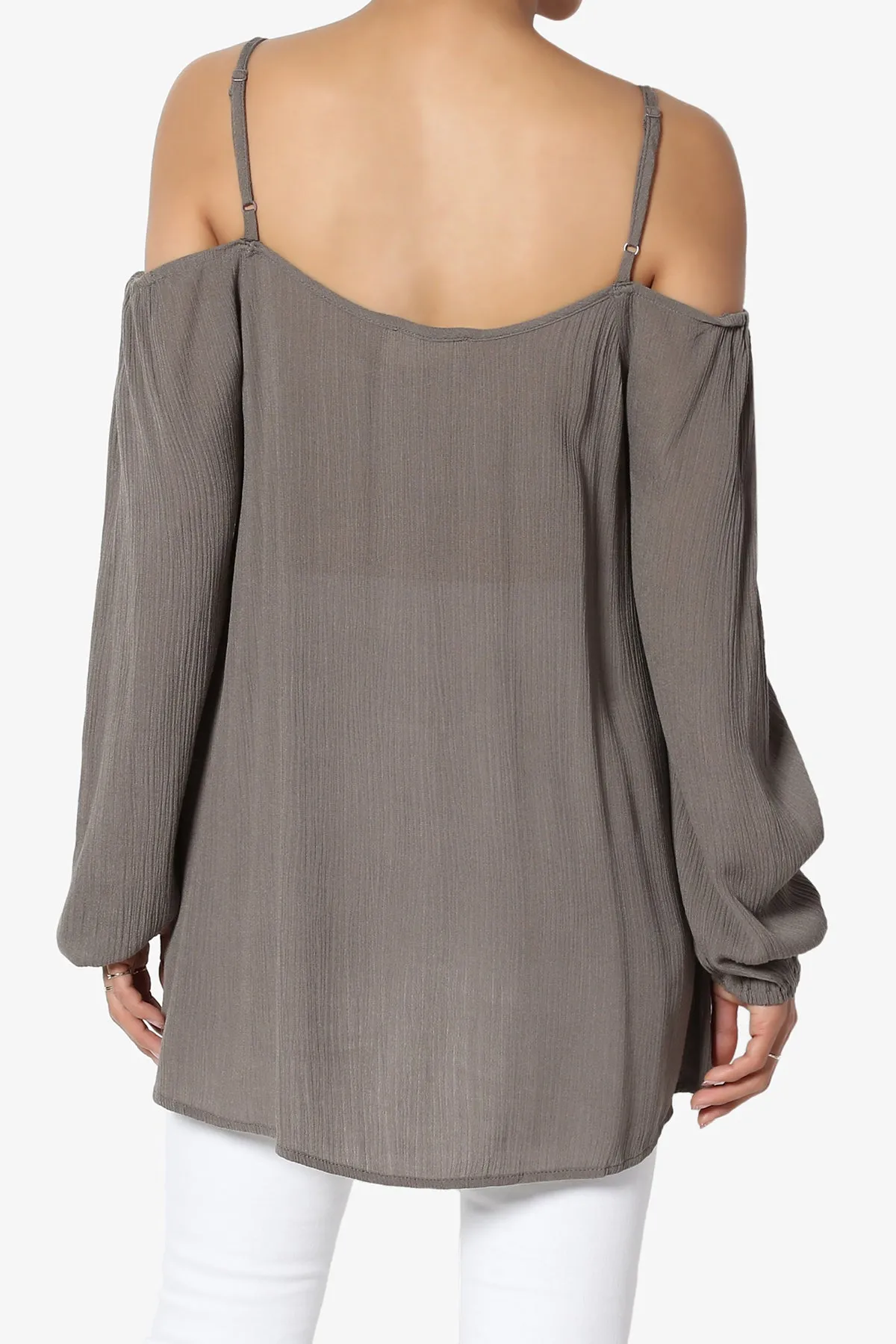 Cecilia Off Shoulder Embroidered Trim Blouse