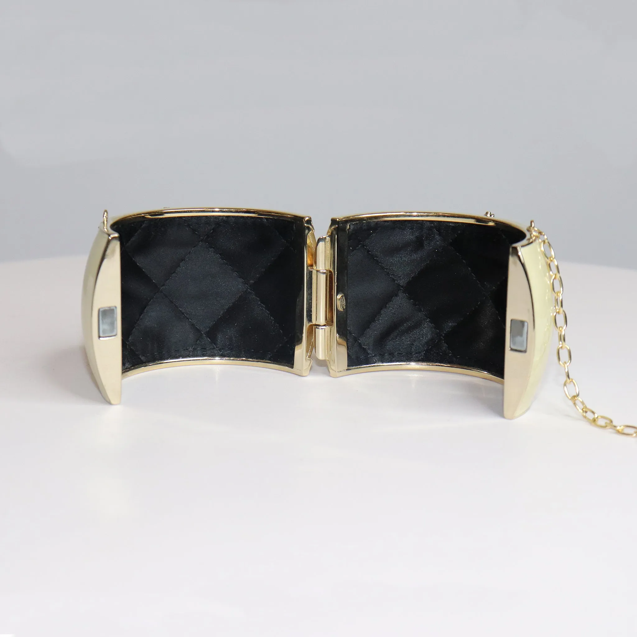 Chanel Cream Bracelet with Rhinestone Jeweled 'CC' Logo and  Star