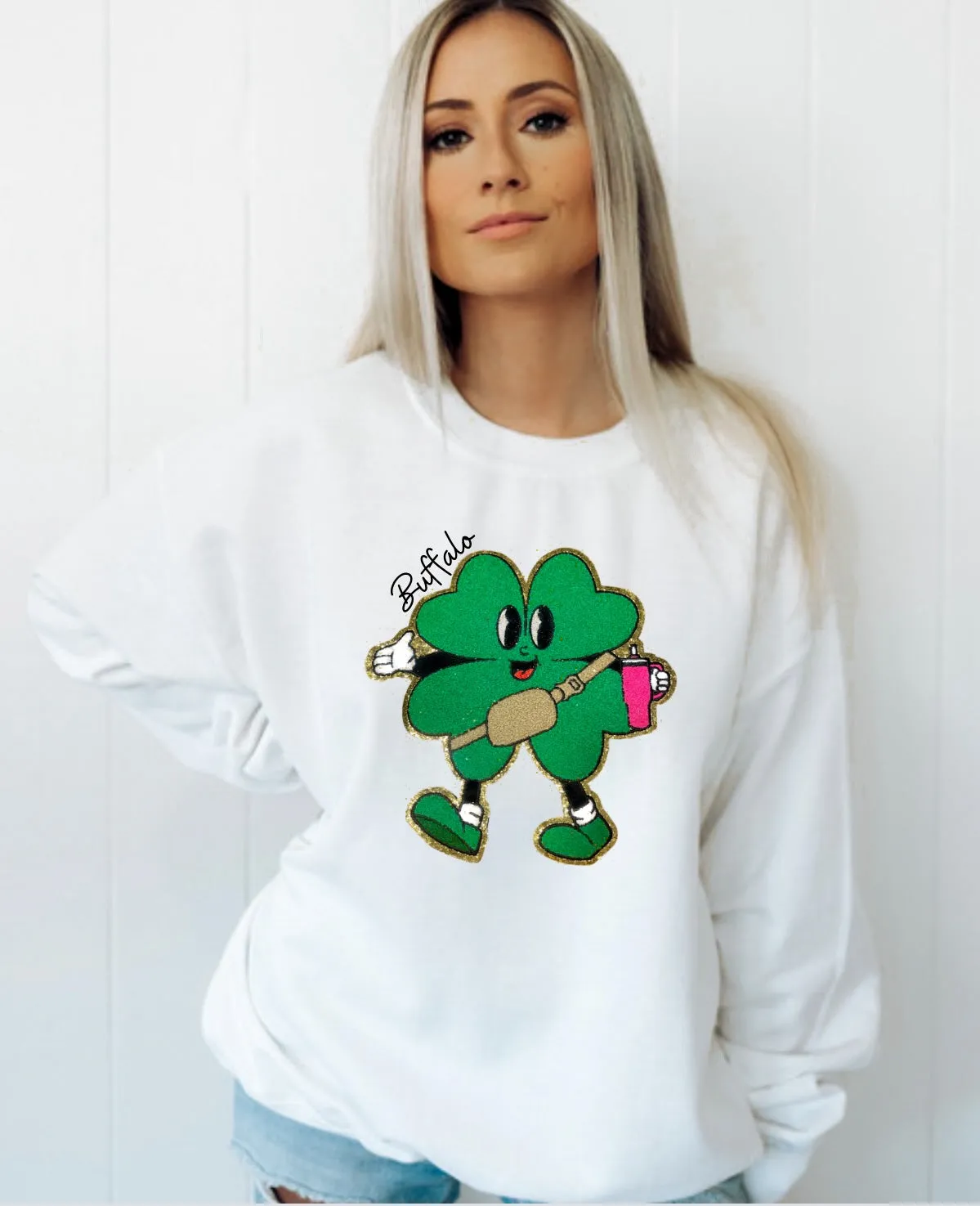 Chanille Patch CLOVER Buffalo Crew