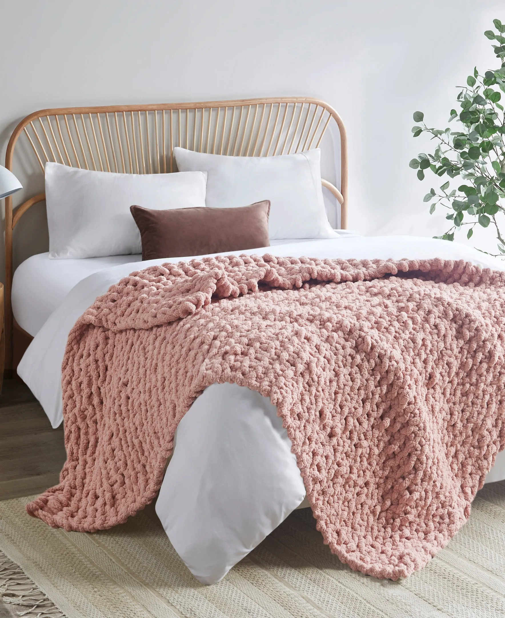 Chenille Chunky Knit Throw