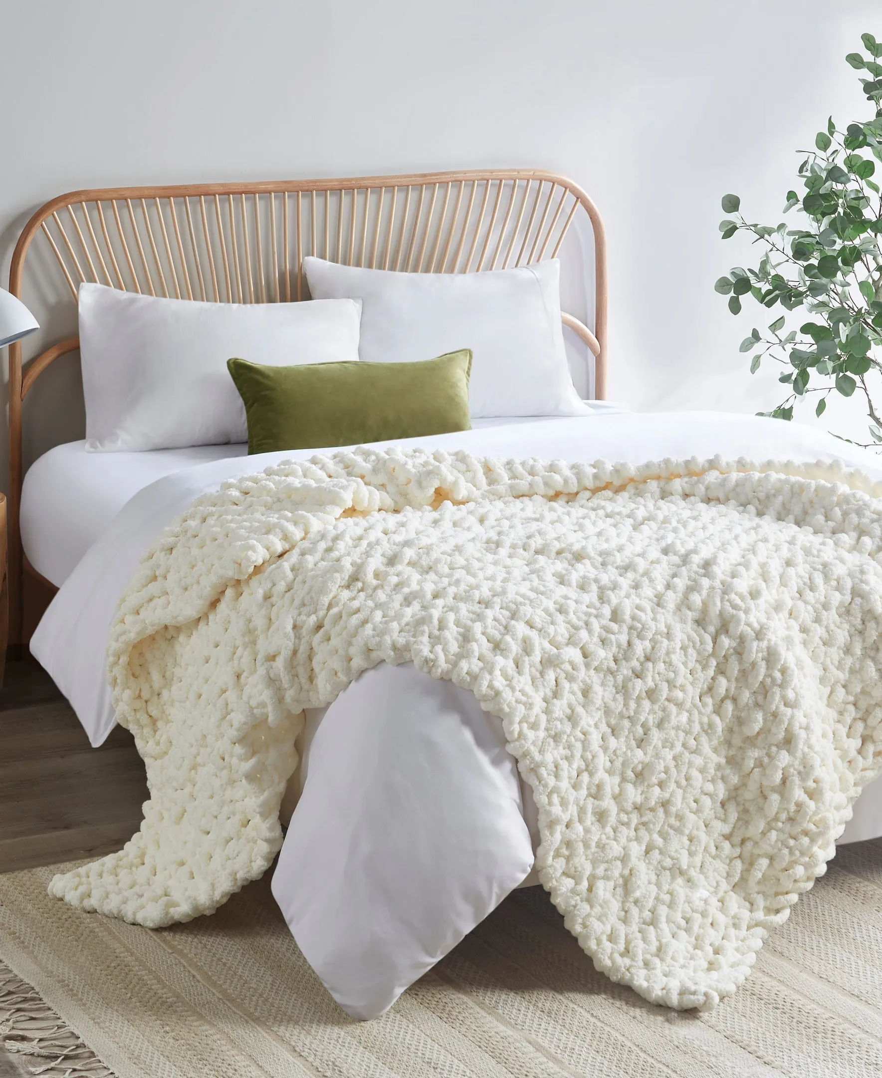 Chenille Chunky Knit Throw
