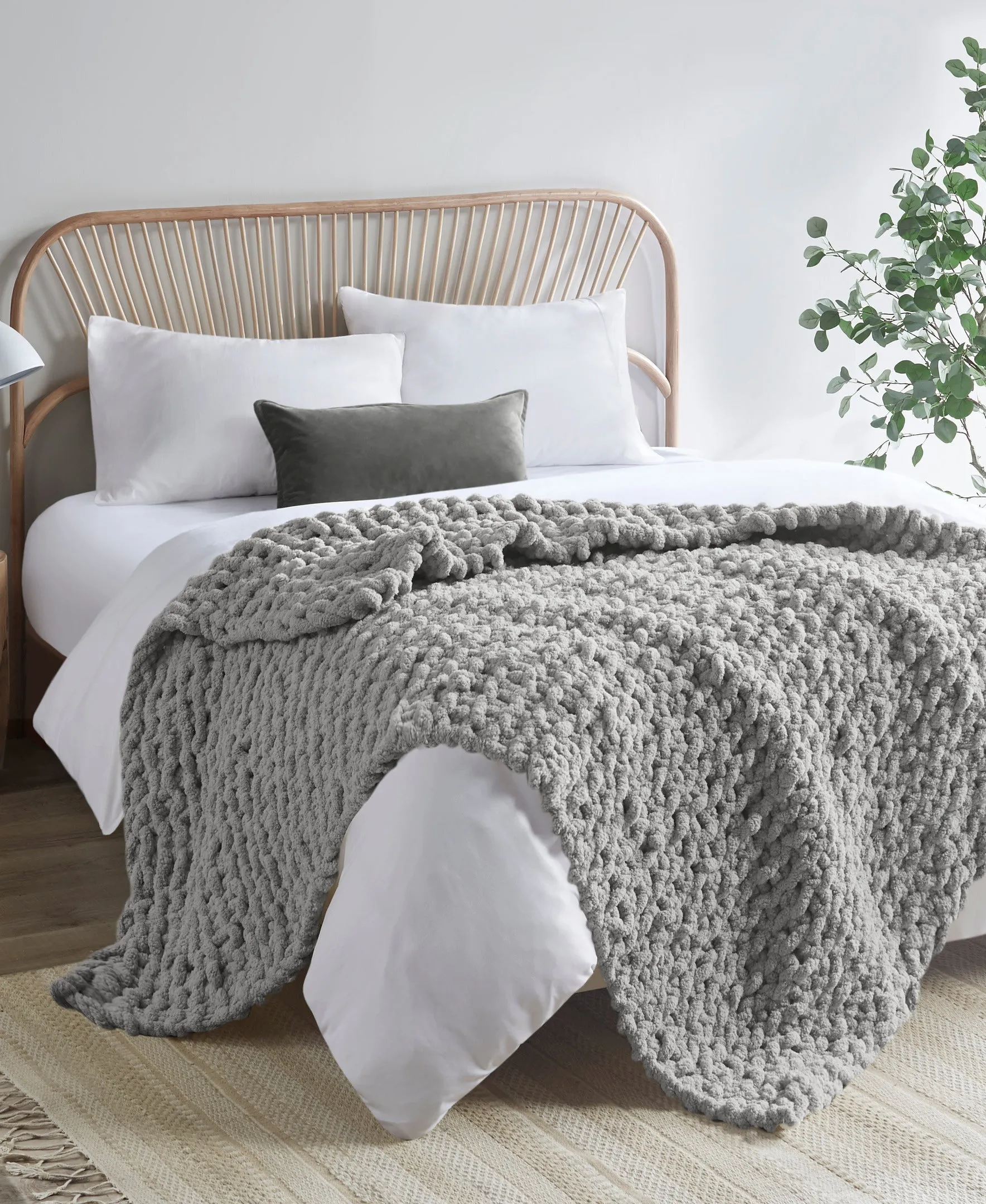 Chenille Chunky Knit Throw