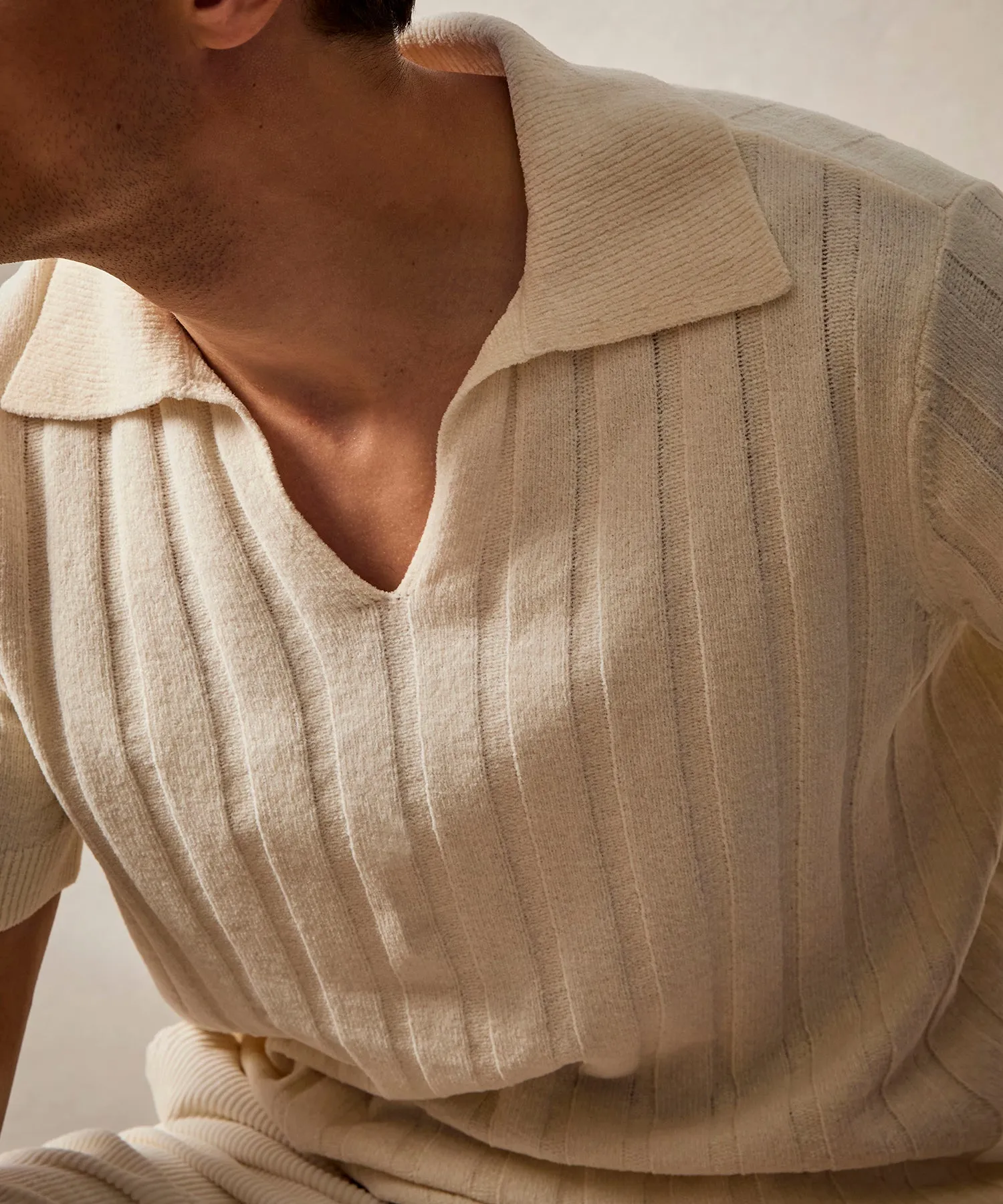 Chenille Sweater Polo
