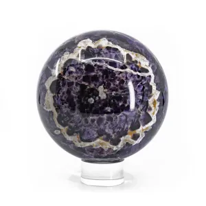 Chevron Amethyst 4.4 inch 4.37 lb Polished Crystal Sphere - Tanzania