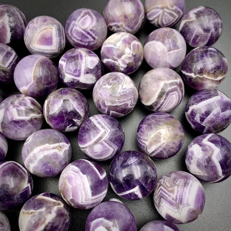 Chevron Amethyst Pocket Sphere