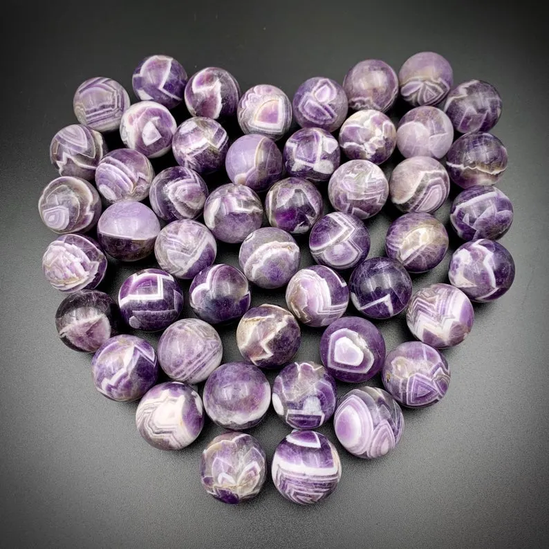 Chevron Amethyst Pocket Sphere