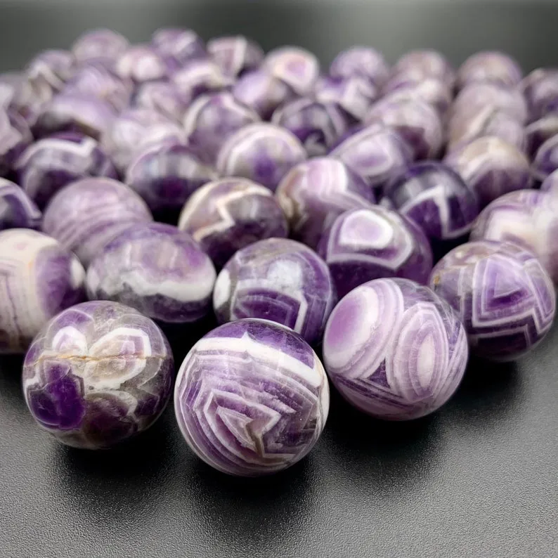 Chevron Amethyst Pocket Sphere
