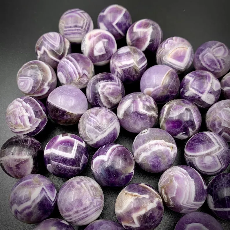 Chevron Amethyst Pocket Sphere
