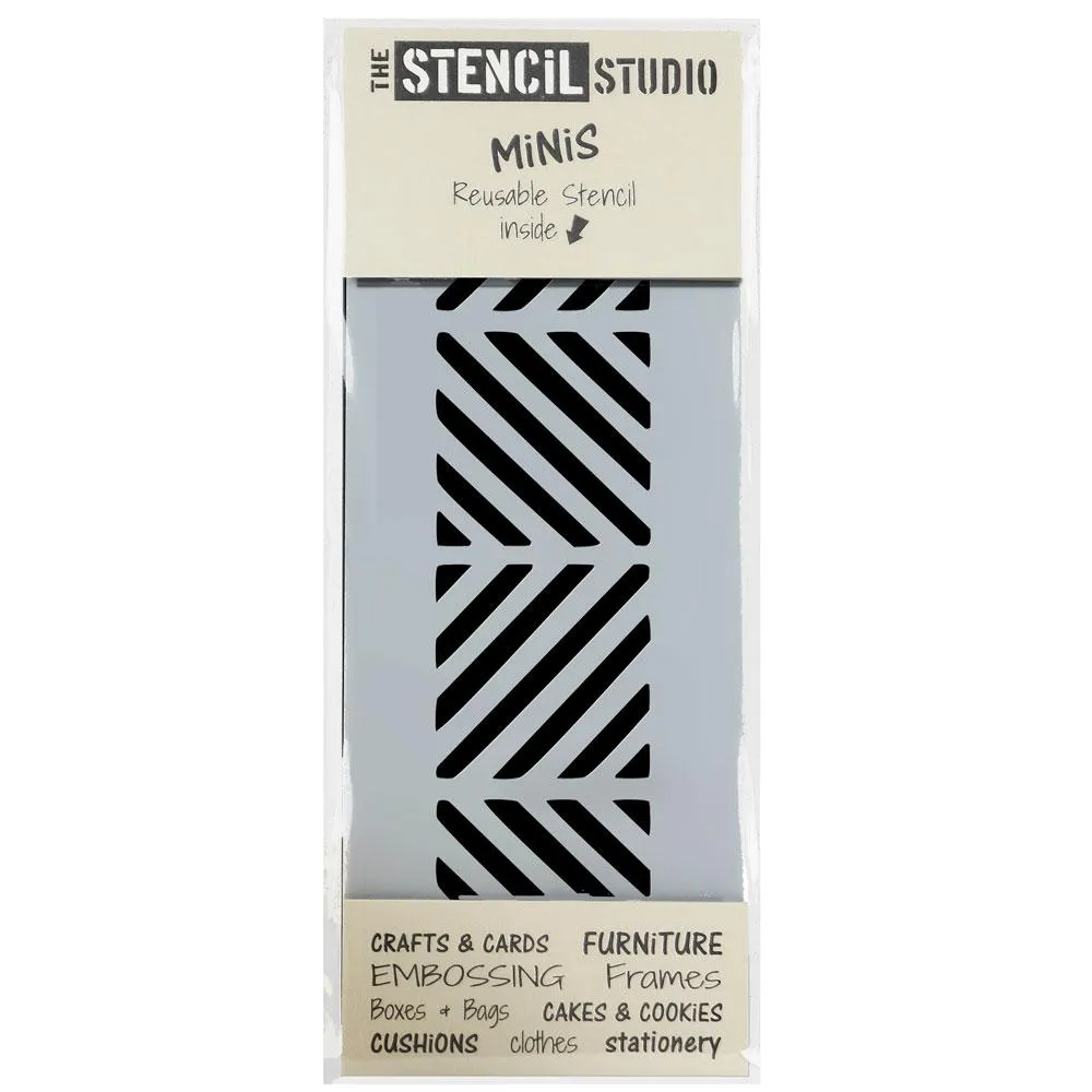 Chevron Square Border Stencil