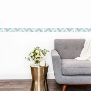 Chevron Square Border Stencil