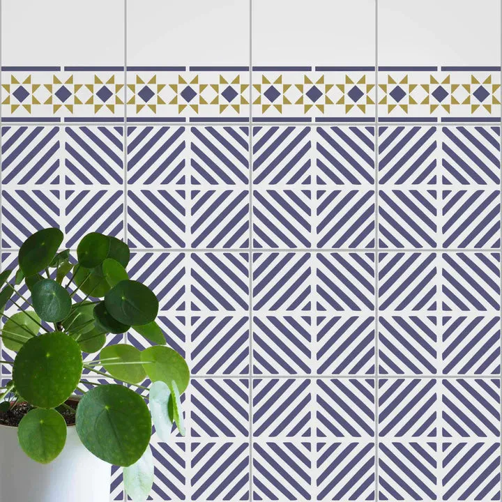 Chevron Tile & Border Stencils