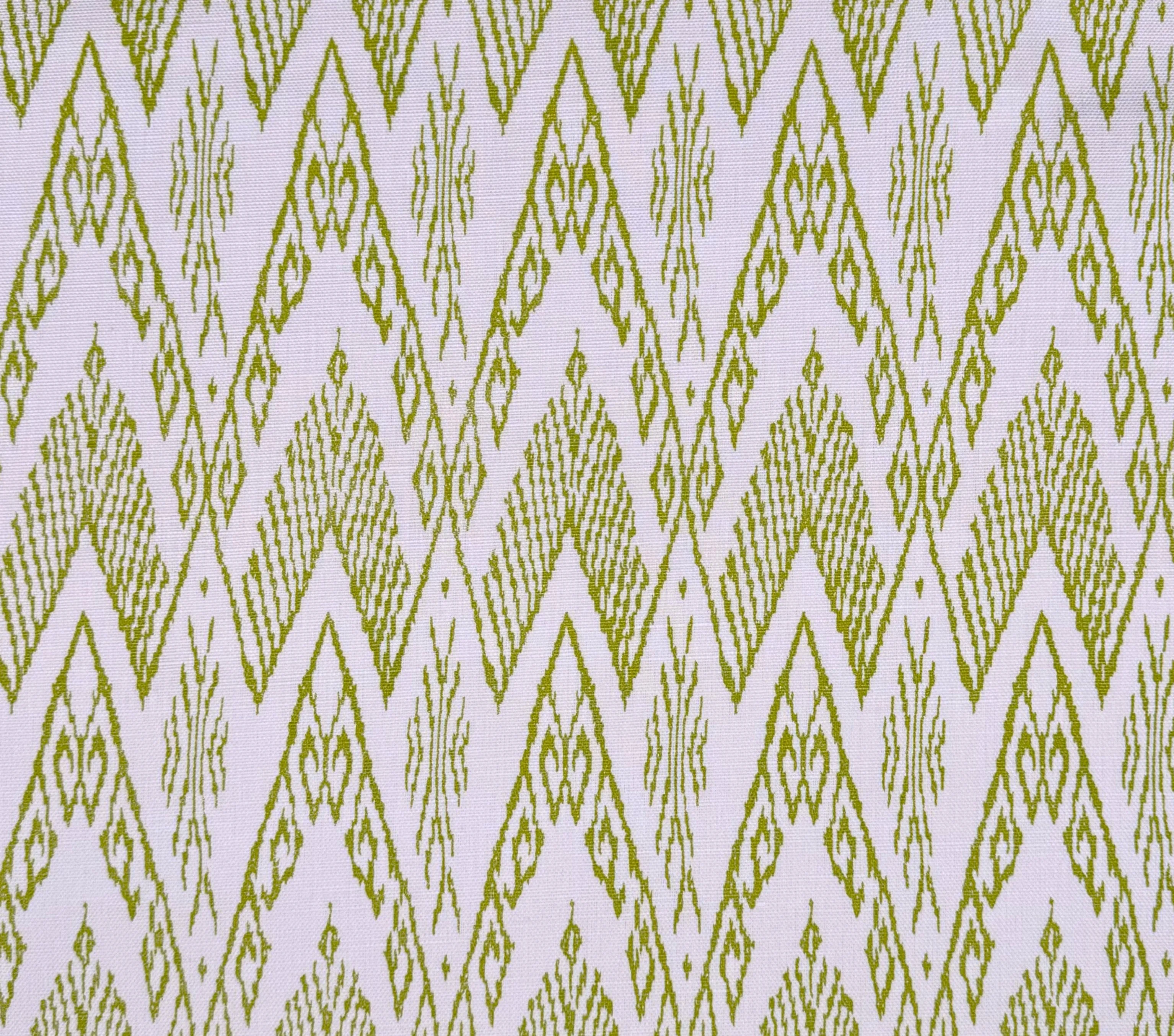 China Seas Fabric: Raffles - Custom Jungle Green on Tinted Belgian Linen / Cotton