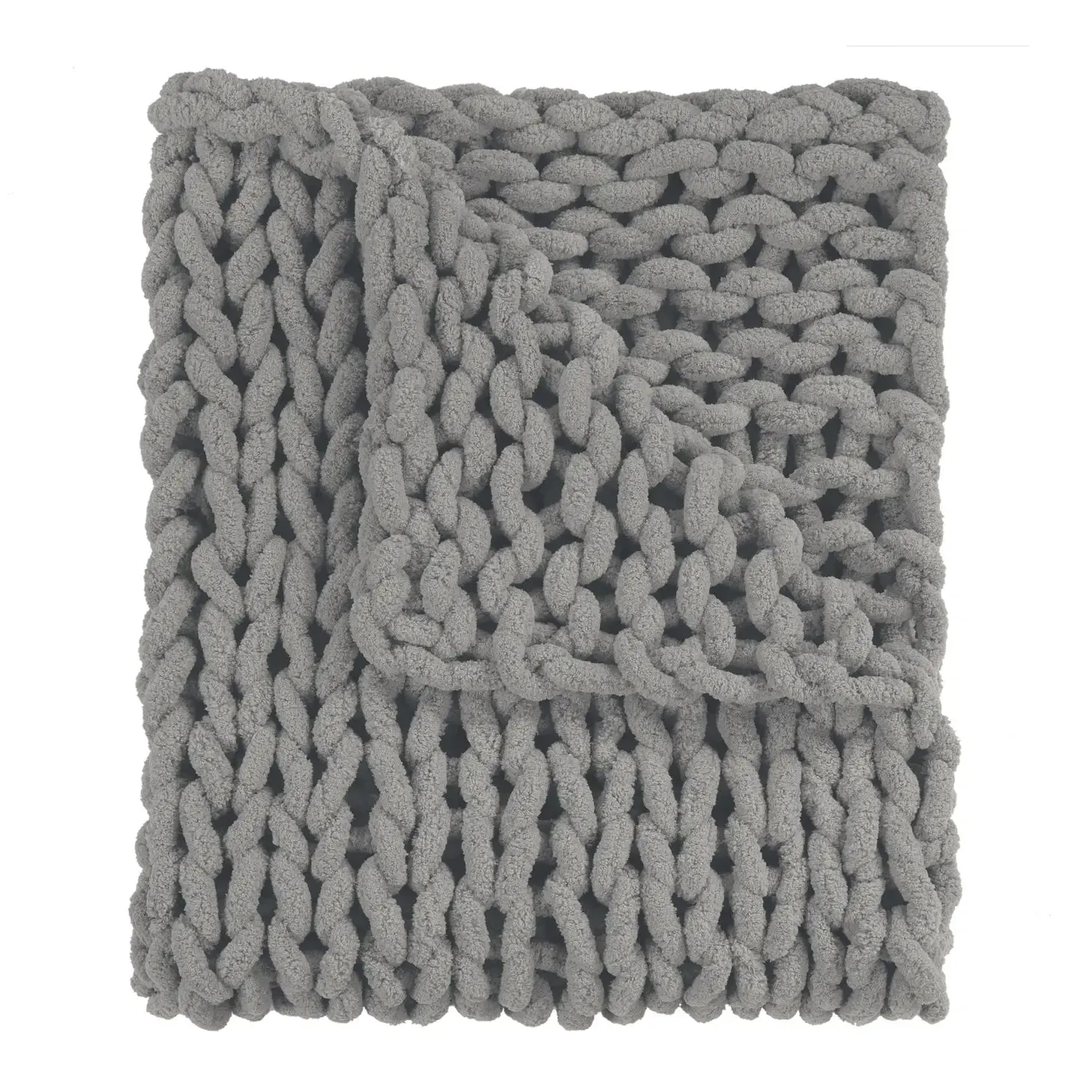 Chunky Knit Chenille Throw