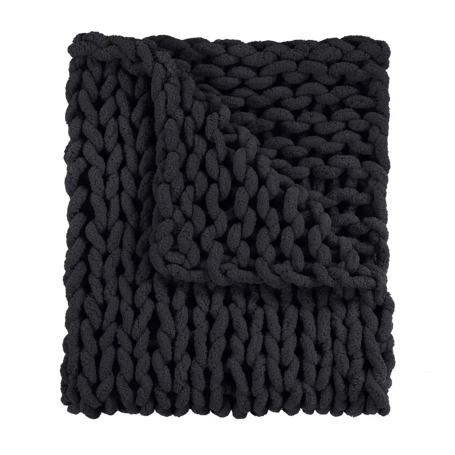 Chunky Knit Chenille Throw