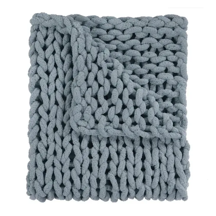 Chunky Knit Chenille Throw