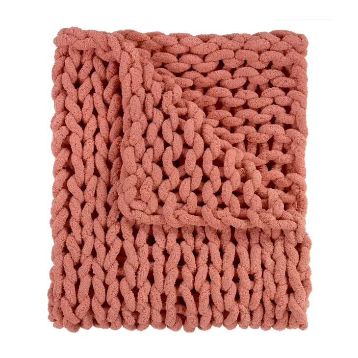 Chunky Knit Chenille Throw