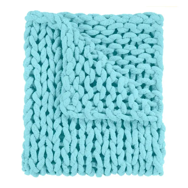 Chunky Knit Chenille Throw