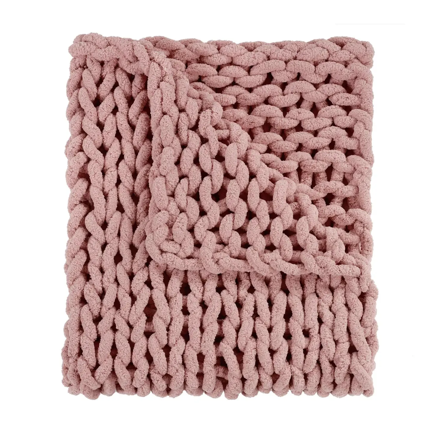 Chunky Knit Chenille Throw