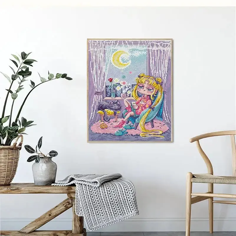Comfort Night Cartoon Character Pattern