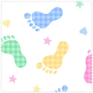 Comfy Flannel Pastel Feet 9307-124 BTY