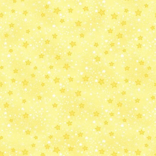 Comfy Flannel Yellow w/ Stars Fabric 9831-44 BTY
