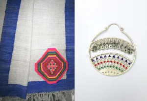 Conversation-starting, large Himachali hoops with fine enamel work