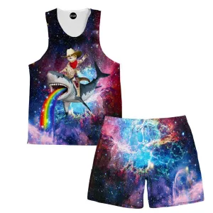 Cowboy Cat Tank and Shorts Rave Outfit