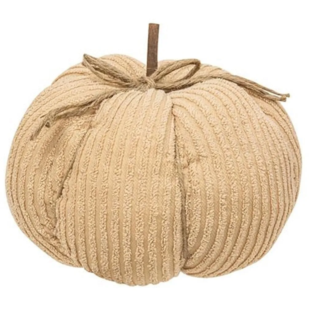 Cream Chenille Pumpkin