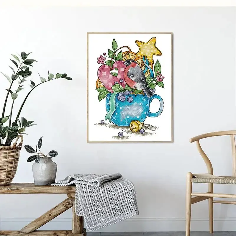 Cup of Victory Cartoon Cross Stitch