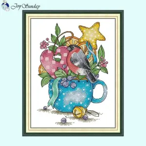 Cup of Victory Cartoon Cross Stitch
